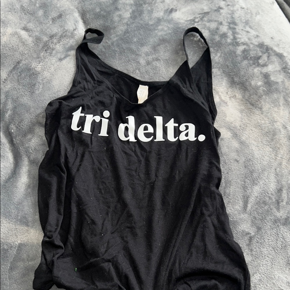 Black Tri Delta Tank Top